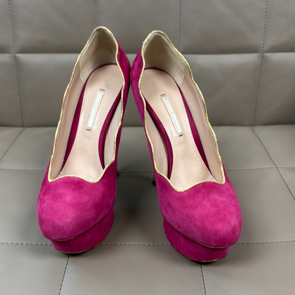 Pink and gold stiletto
